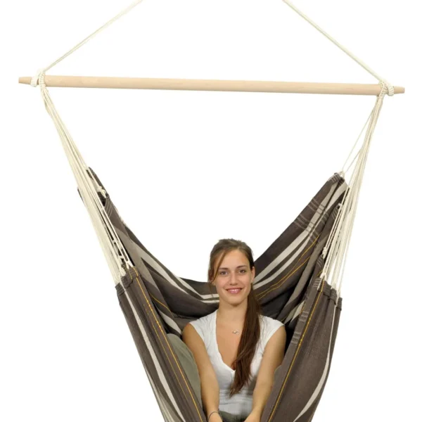 Brasil Gigante suur rippkiik 200 × 140 cm, kohvipruun – valgel taustal