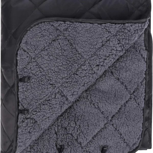 Must õuepleed sherpa-fliisiga